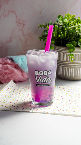 Cotton Candy Lemonade with Popping Boba