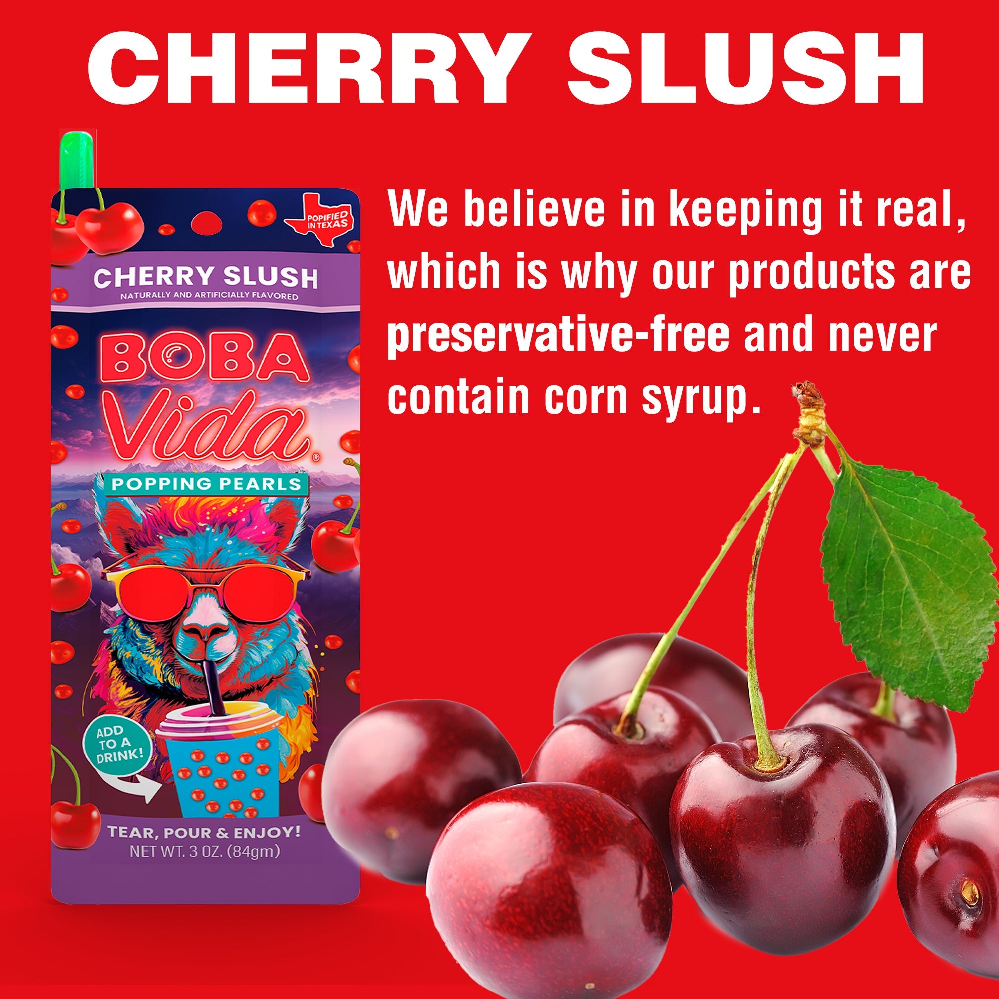 Cherry Slush Popping Boba (10 pouches) – BobaVida