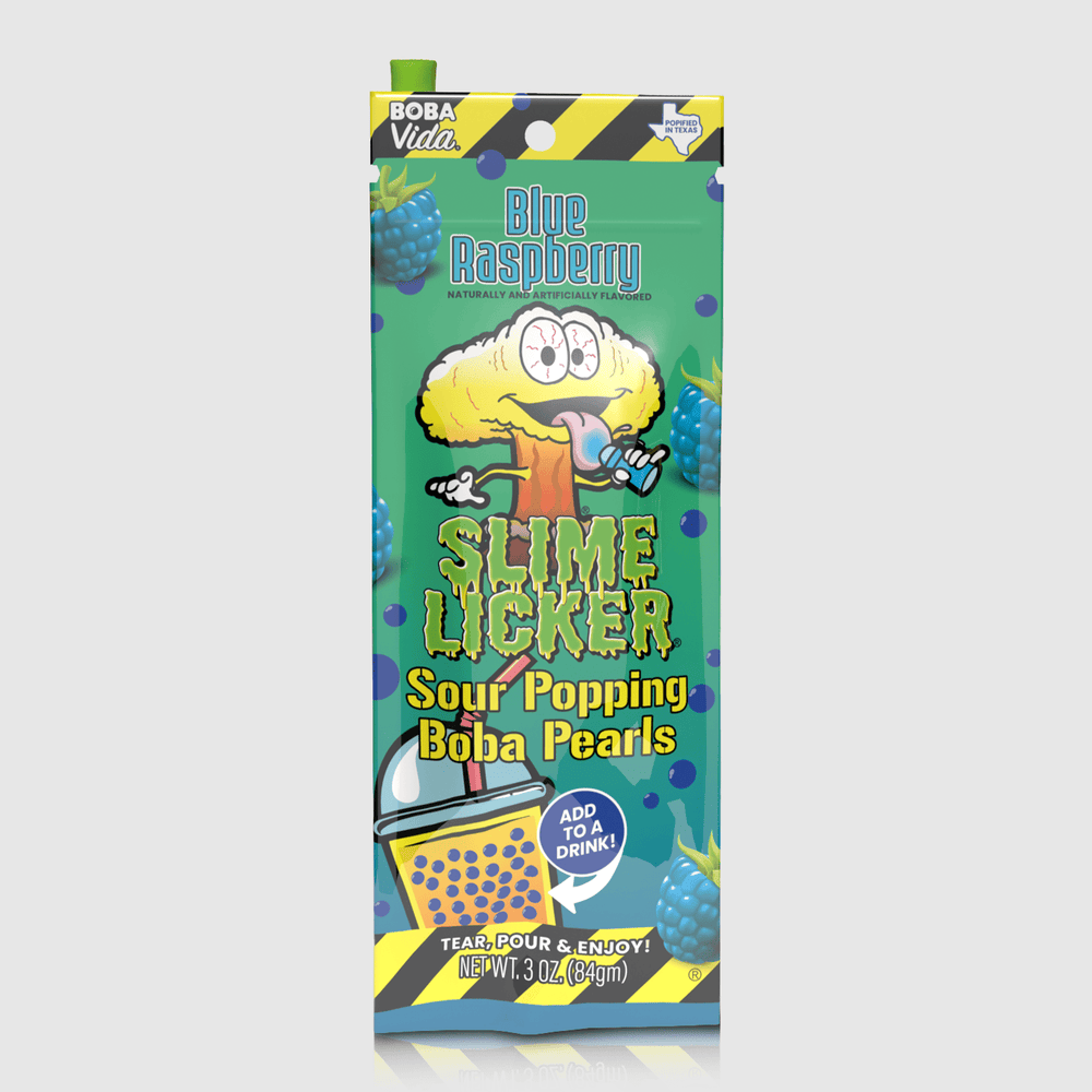 Sour Slime Licker Blue Raspberry Popping Boba (10 Pouches)