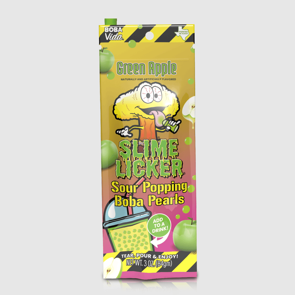 Sour Slime Licker® Green Apple Popping Boba (10 Pouches)